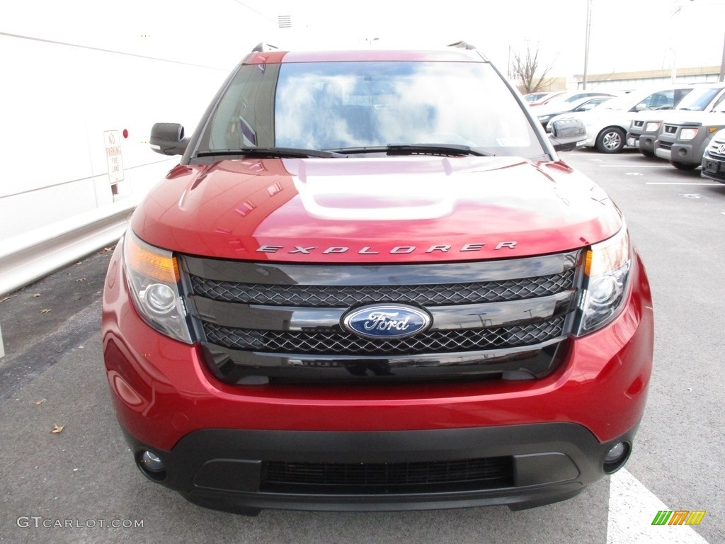 2014 Explorer Sport 4WD - Ruby Red / Sport Charcoal Black/Sienna photo #9