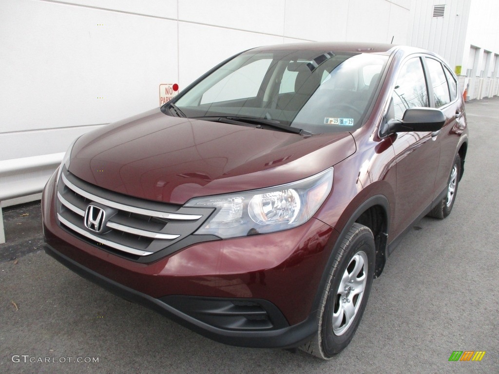 2012 CR-V LX 4WD - Basque Red Pearl II / Gray photo #9