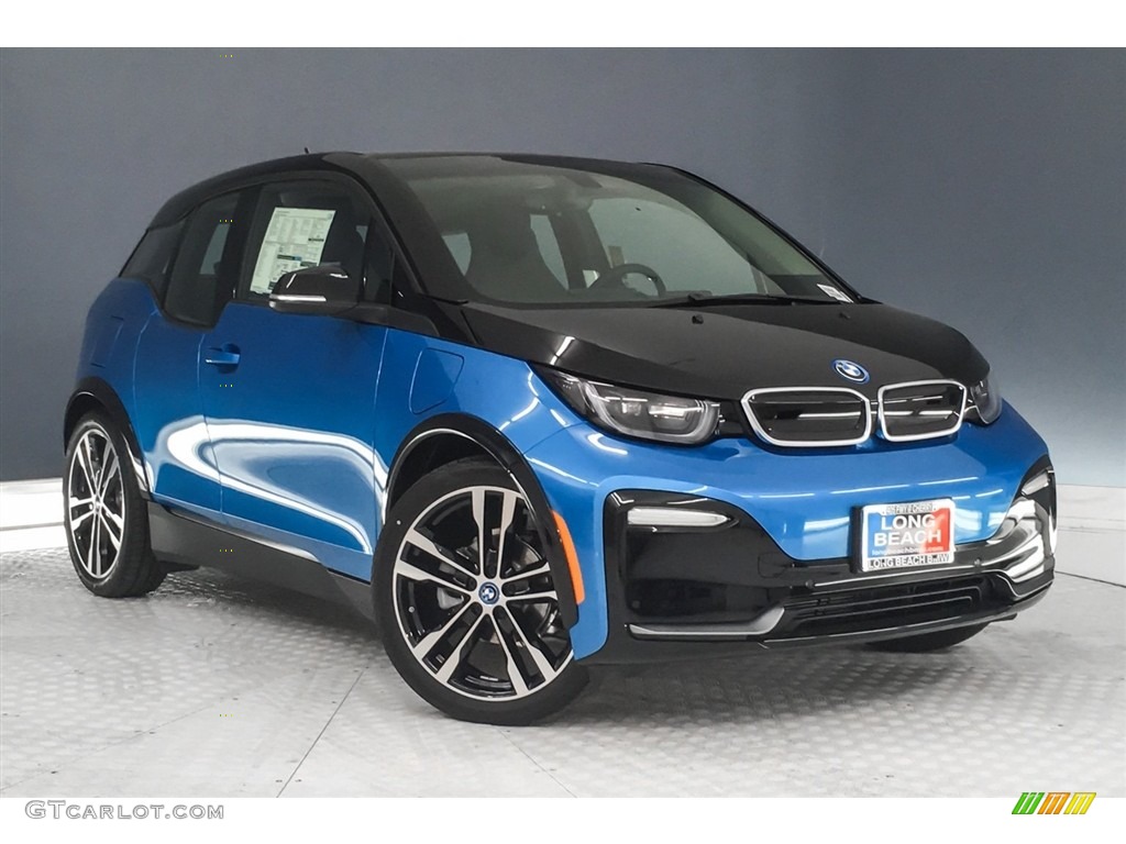 2018 i3 S with Range Extender - Protonic Blue Metallic / Atelier European Dark Cloth photo #12