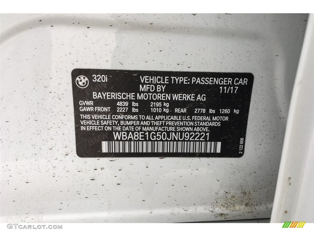 2018 3 Series 320i Sedan - Alpine White / Venetian Beige photo #11