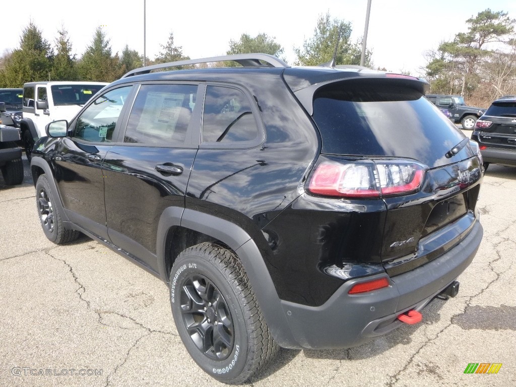Diamond Black Crystal Pearl 2019 Jeep Cherokee Trailhawk Elite 4x4 Exterior Photo #125904395