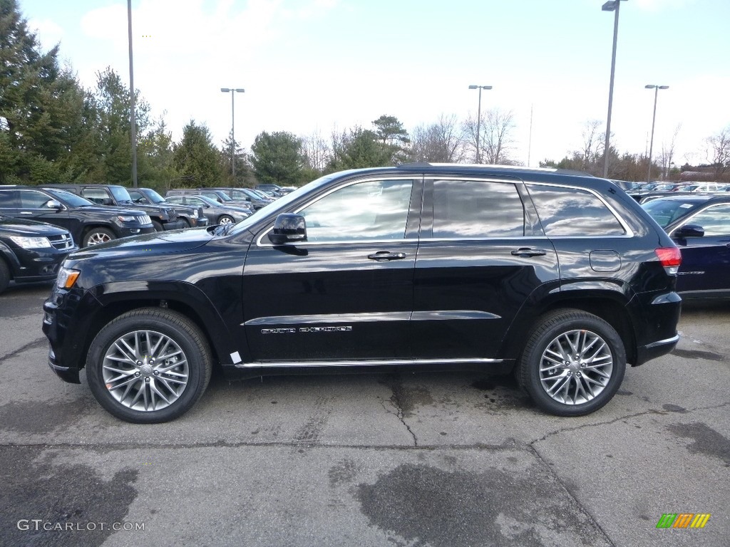 Diamond Black Crystal Pearl 2018 Jeep Grand Cherokee Summit 4x4 Exterior Photo #125905811
