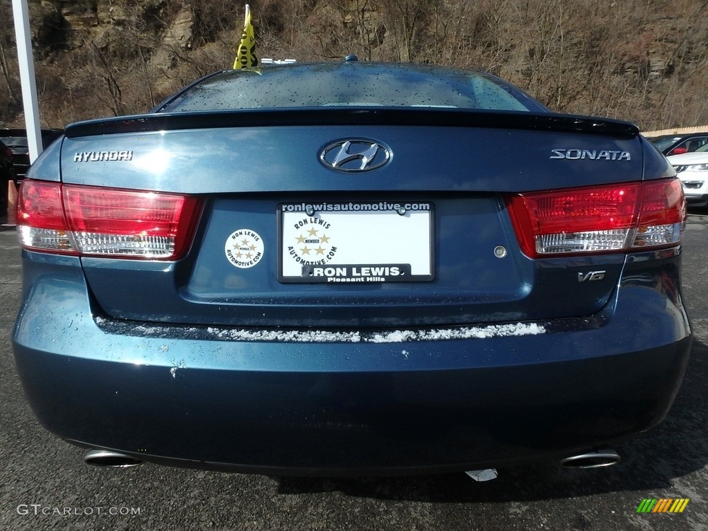 2008 Sonata SE V6 - Deepwater Blue / Gray photo #4