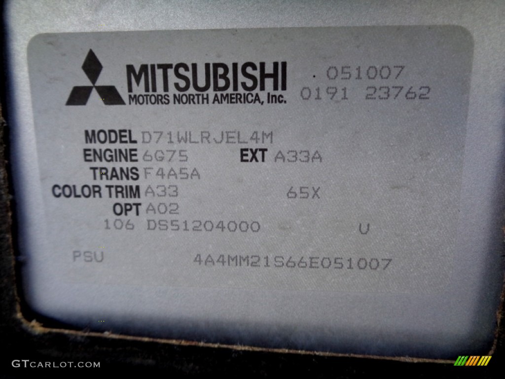 2006 Endeavor LS - Liquid Silver Metallic / Charcoal photo #80