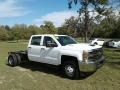 Summit White - Silverado 3500HD Work Truck Crew Cab 4x4 Chassis Photo No. 7