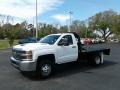 Summit White - Silverado 3500HD Work Truck Regular Cab 4x4 Stake Truck Photo No. 1