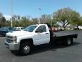 Summit White 2018 Chevrolet Silverado 3500HD Work Truck Regular Cab 4x4 Stake Truck