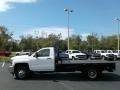 Summit White - Silverado 3500HD Work Truck Regular Cab 4x4 Stake Truck Photo No. 2