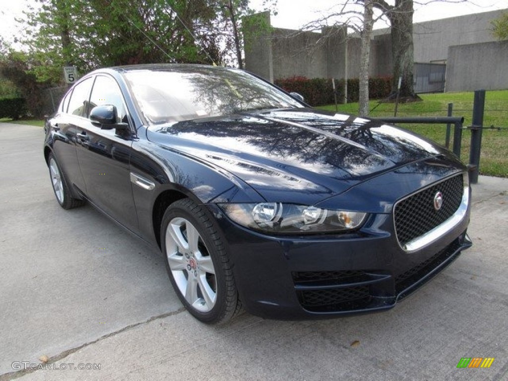 2018 XE 25t Prestige - Loire Blue Metallic / Latte photo #2
