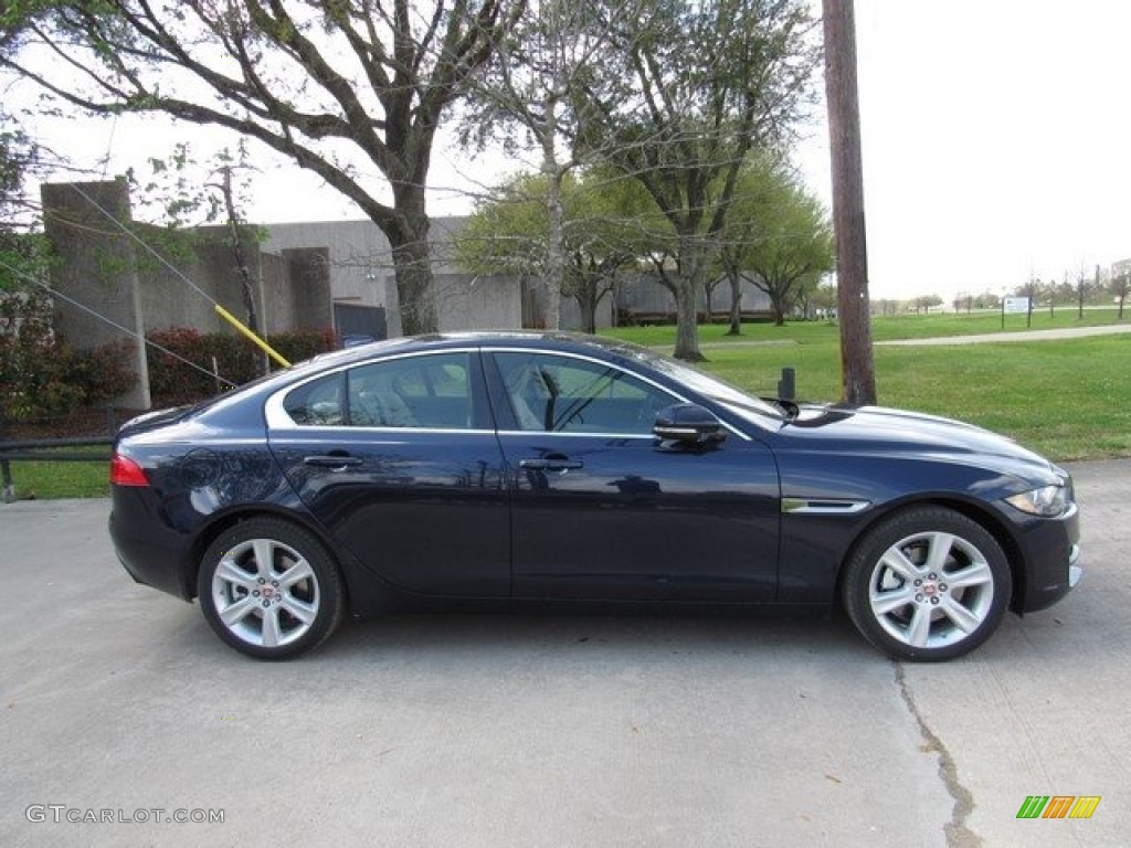 2018 XE 25t Prestige - Loire Blue Metallic / Latte photo #6