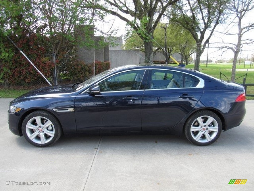 2018 XE 25t Prestige - Loire Blue Metallic / Latte photo #11