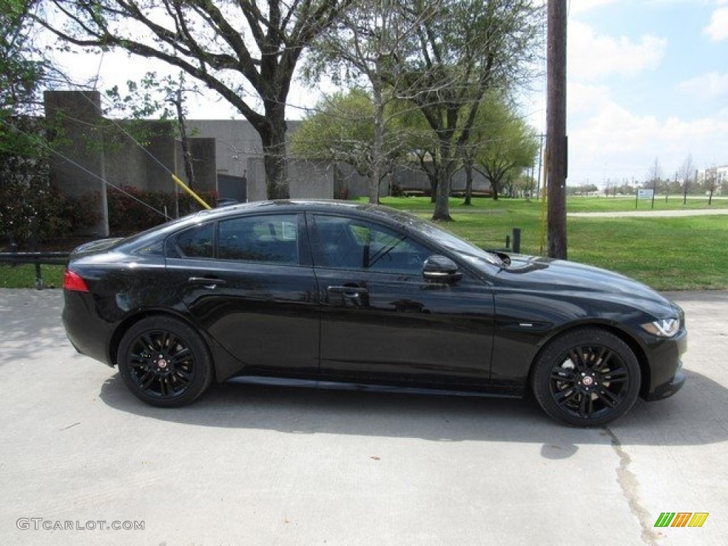 2018 XE 25t R-Sport - Santorini Black Metallic / Ebony photo #6