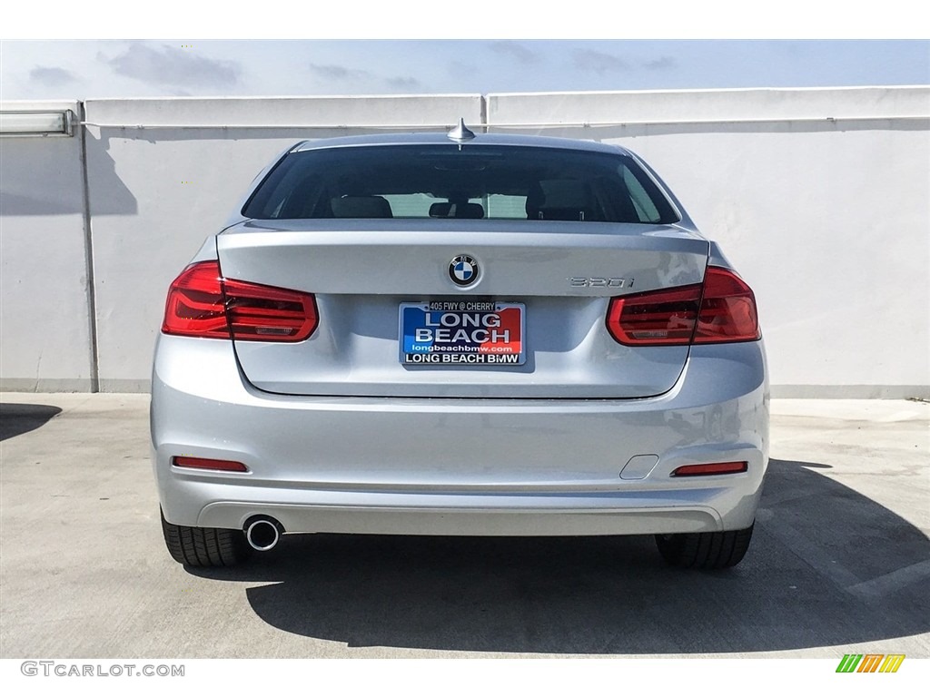 2018 3 Series 320i Sedan - Glacier Silver Metallic / Black photo #4