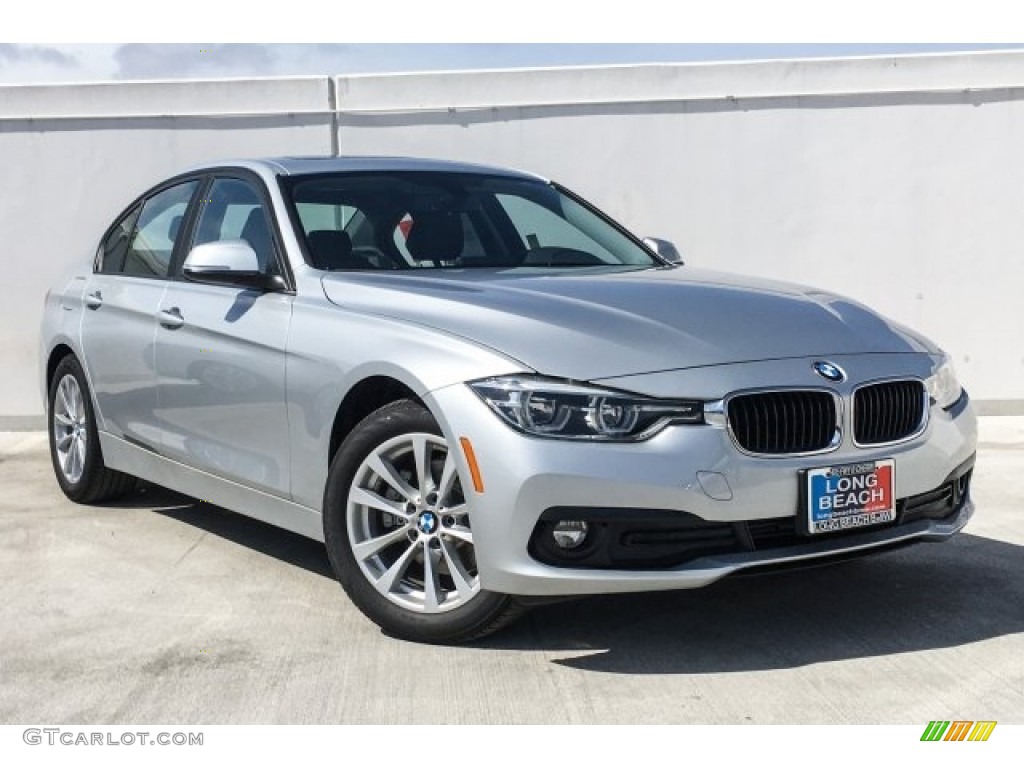 2018 3 Series 320i Sedan - Glacier Silver Metallic / Black photo #12