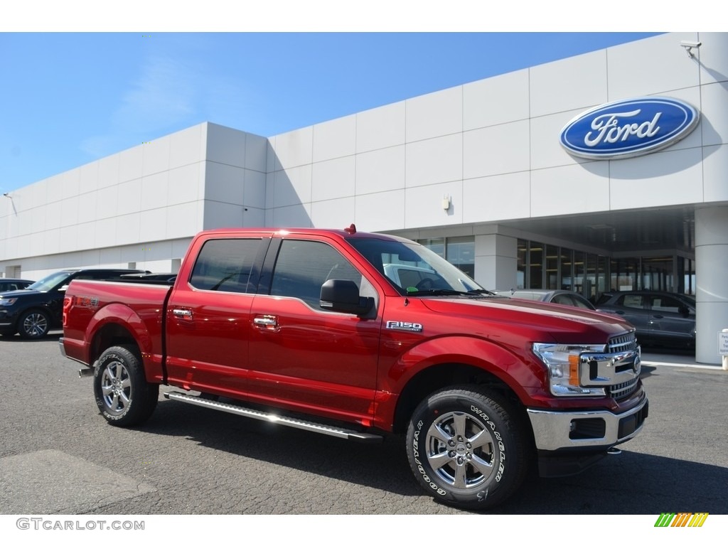 2018 F150 XLT SuperCrew 4x4 - Ruby Red / Light Camel photo #1