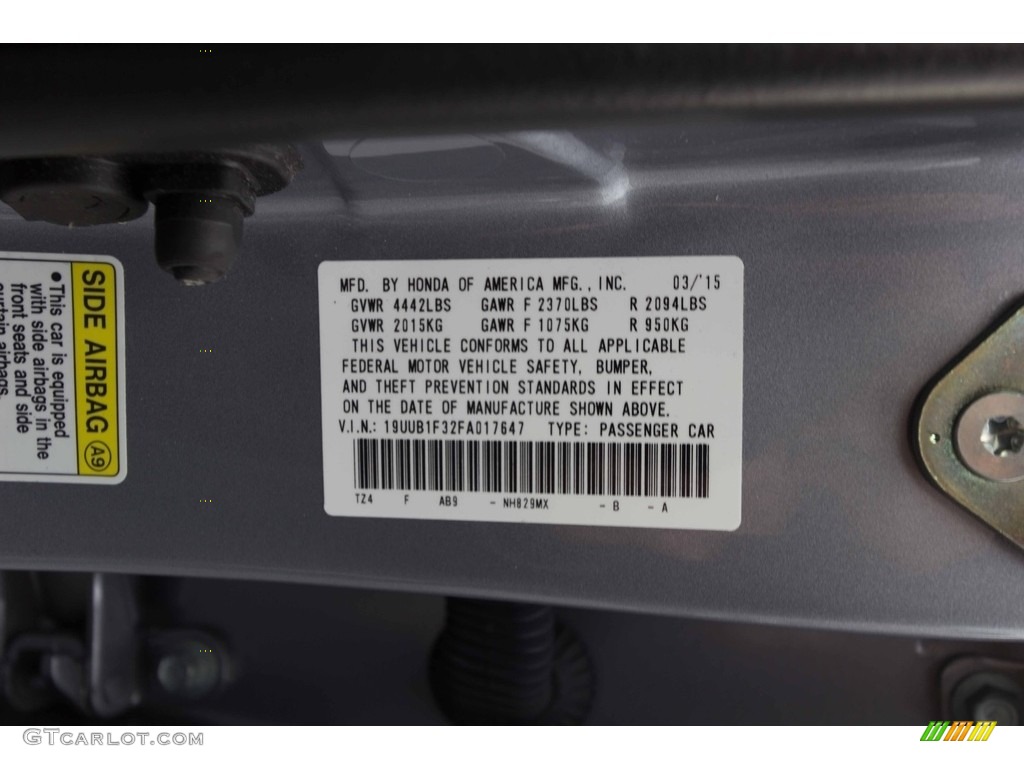 2015 TLX 2.4 - Slate Silver Metallic / Graystone photo #38