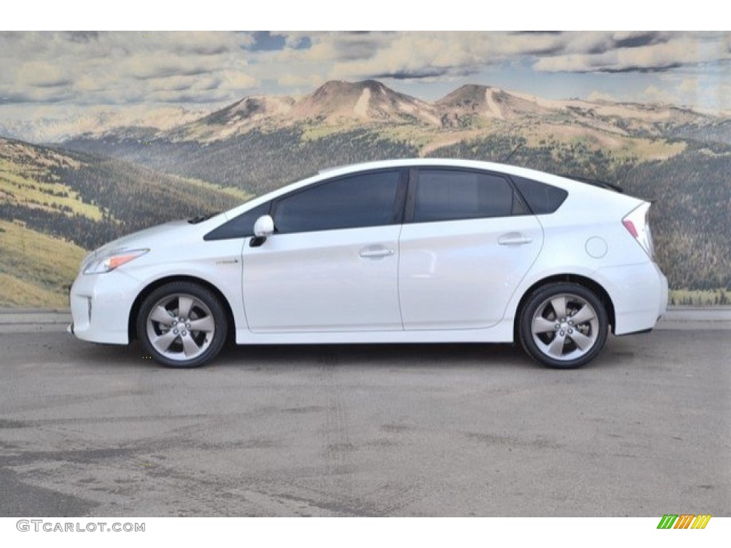 2015 Prius Four Hybrid - Blizzard Pearl / Dark Gray photo #6