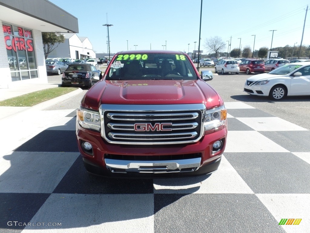 2018 Canyon SLT Crew Cab - Cardinal Red / Cocoa/­Dune photo #2