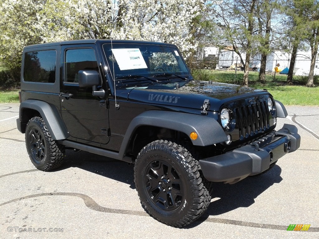 Black 2018 Jeep Wrangler Willys Wheeler Edition 4x4 Exterior Photo #125945805