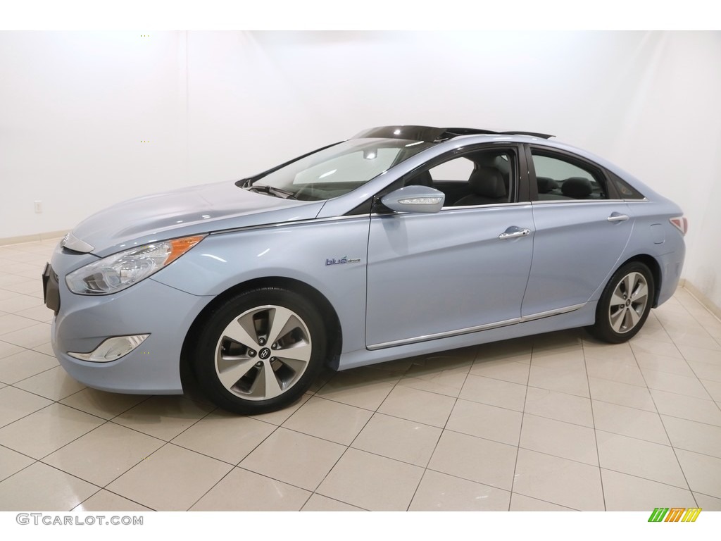 2012 Sonata Hybrid - Blue Sky Metallic / Gray photo #3