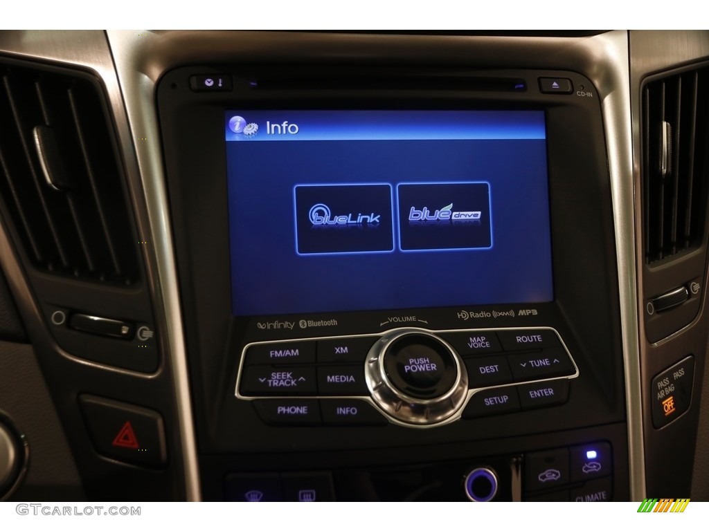 2012 Sonata Hybrid - Blue Sky Metallic / Gray photo #11