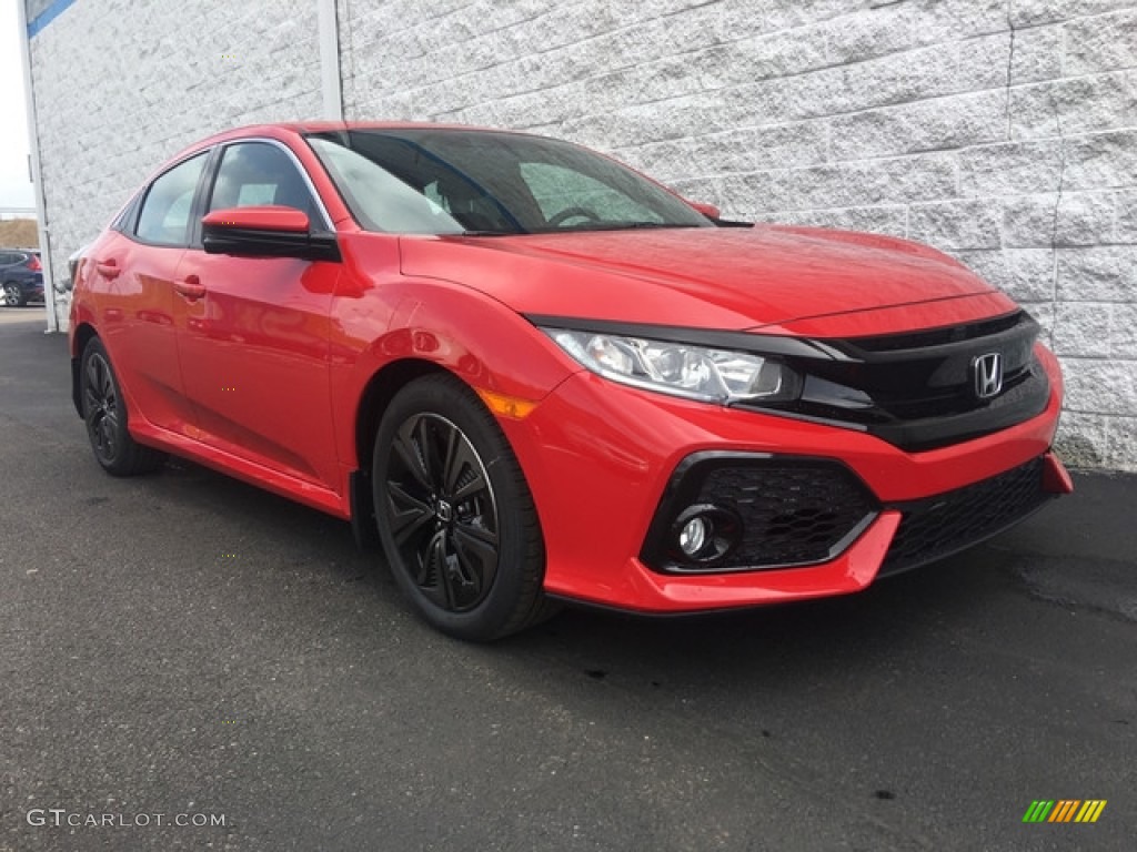 2018 Civic EX Hatchback - Rallye Red / Black photo #1