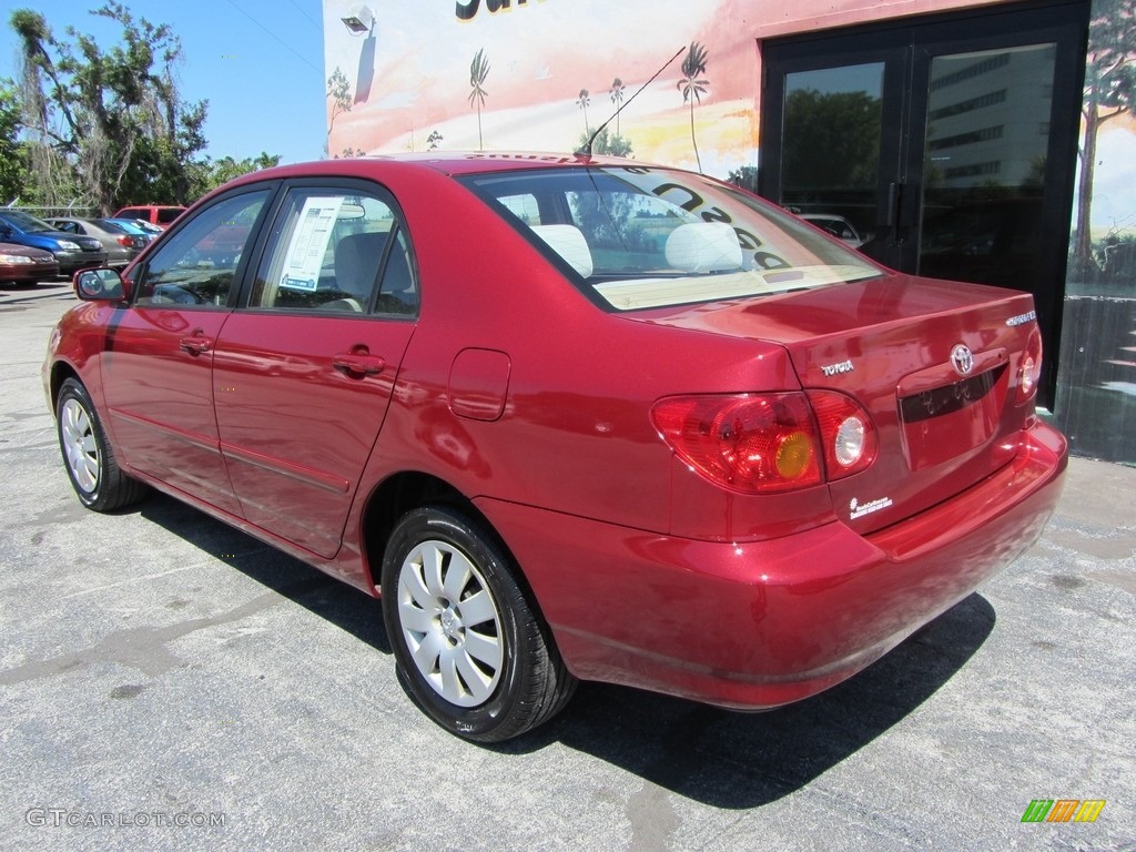 2004 Corolla LE - Impulse Red / Light Gray photo #8