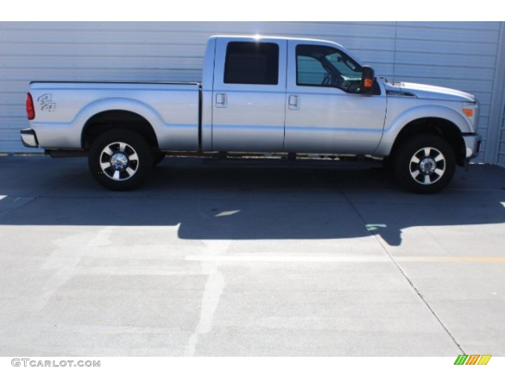 2012 F250 Super Duty Lariat Crew Cab 4x4 - Sterling Grey Metallic / Black photo #10