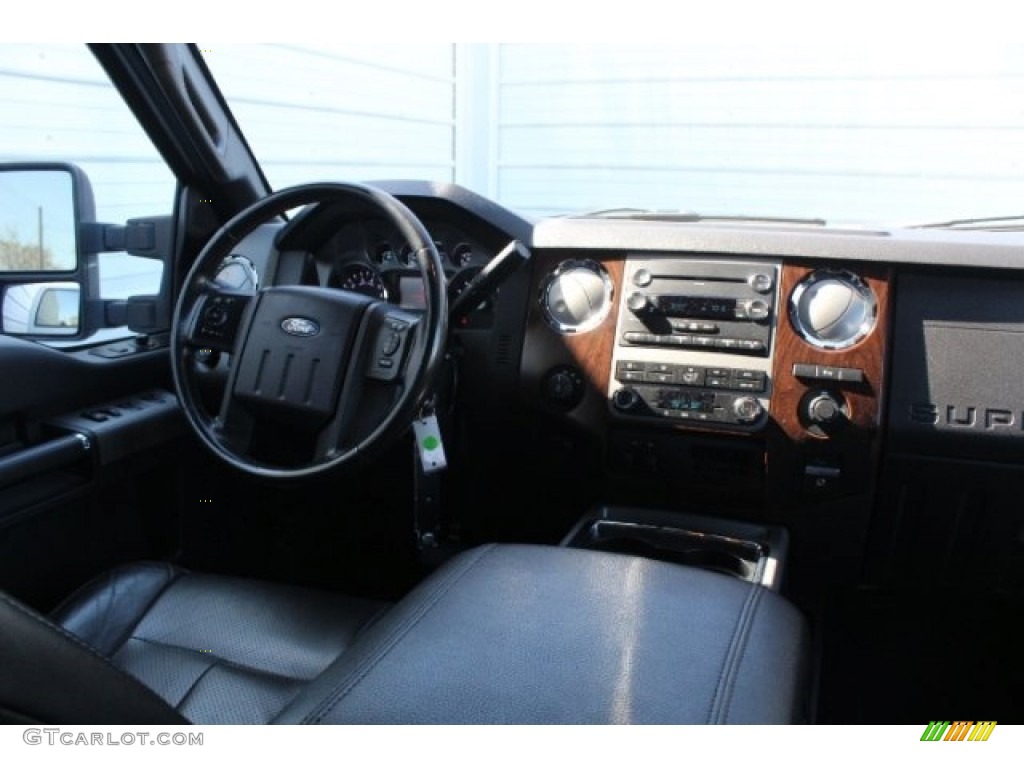 2012 F250 Super Duty Lariat Crew Cab 4x4 - Sterling Grey Metallic / Black photo #24