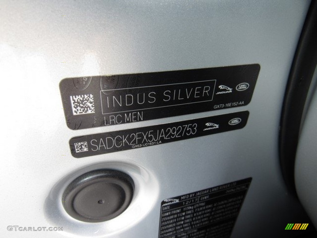 2018 F-PACE 25t AWD Prestige - Indus Silver Metallic / Ebony photo #40