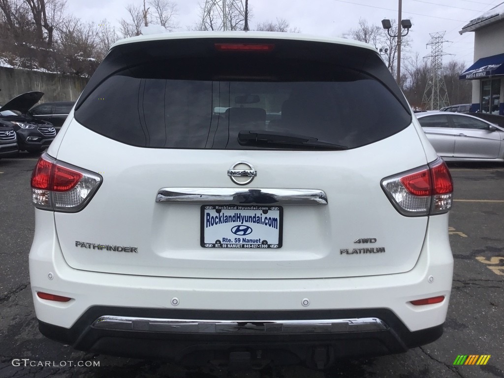 2013 Pathfinder Platinum 4x4 - Moonlight White / Almond photo #5