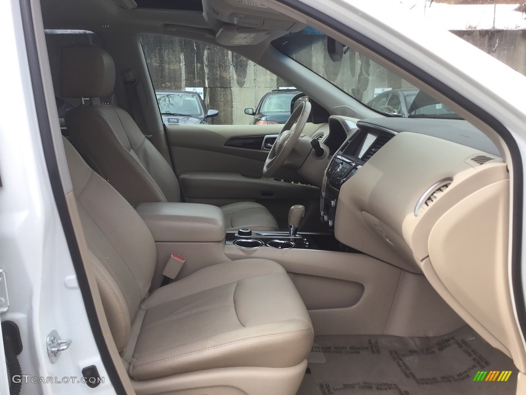 2013 Pathfinder Platinum 4x4 - Moonlight White / Almond photo #26