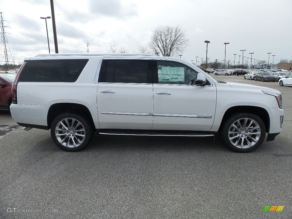 Crystal White Tricoat 2018 Cadillac Escalade ESV Luxury 4WD Exterior Photo #125961776