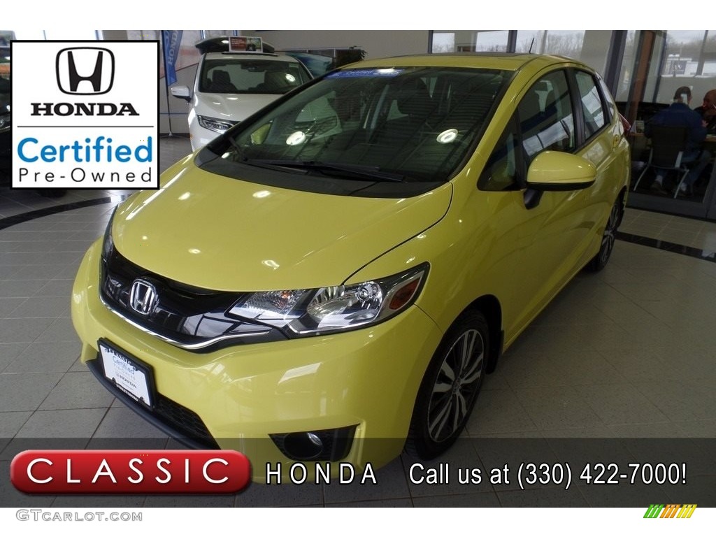 Mystic Yellow Pearl Honda Fit