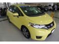 2015 Mystic Yellow Pearl Honda Fit EX  photo #3