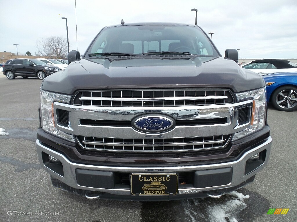 2018 F150 XLT SuperCab 4x4 - Magma Red / Earth Gray photo #2