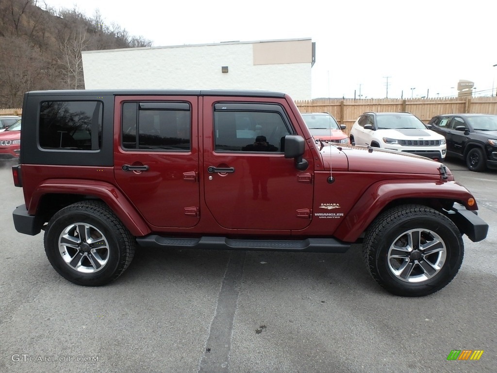 2010 Wrangler Unlimited Sahara 4x4 - Red Rock Crystal Pearl / Dark Slate Gray/Medium Slate Gray photo #7