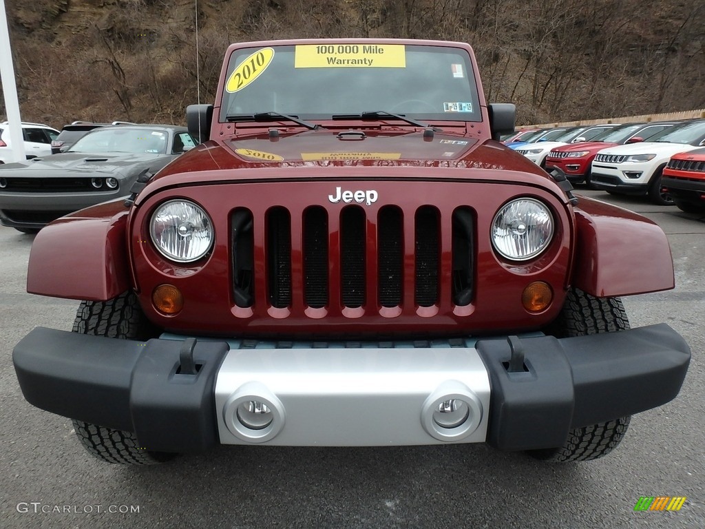 2010 Wrangler Unlimited Sahara 4x4 - Red Rock Crystal Pearl / Dark Slate Gray/Medium Slate Gray photo #9