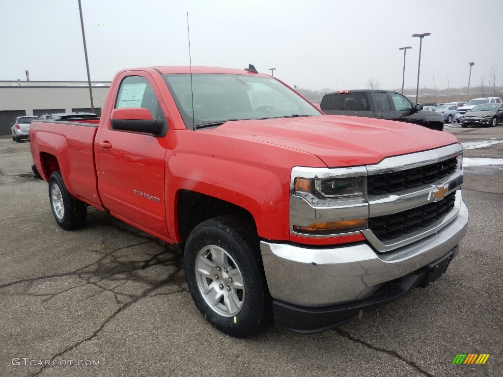 2018 Silverado 1500 LT Regular Cab 4x4 - Red Hot / Jet Black photo #3