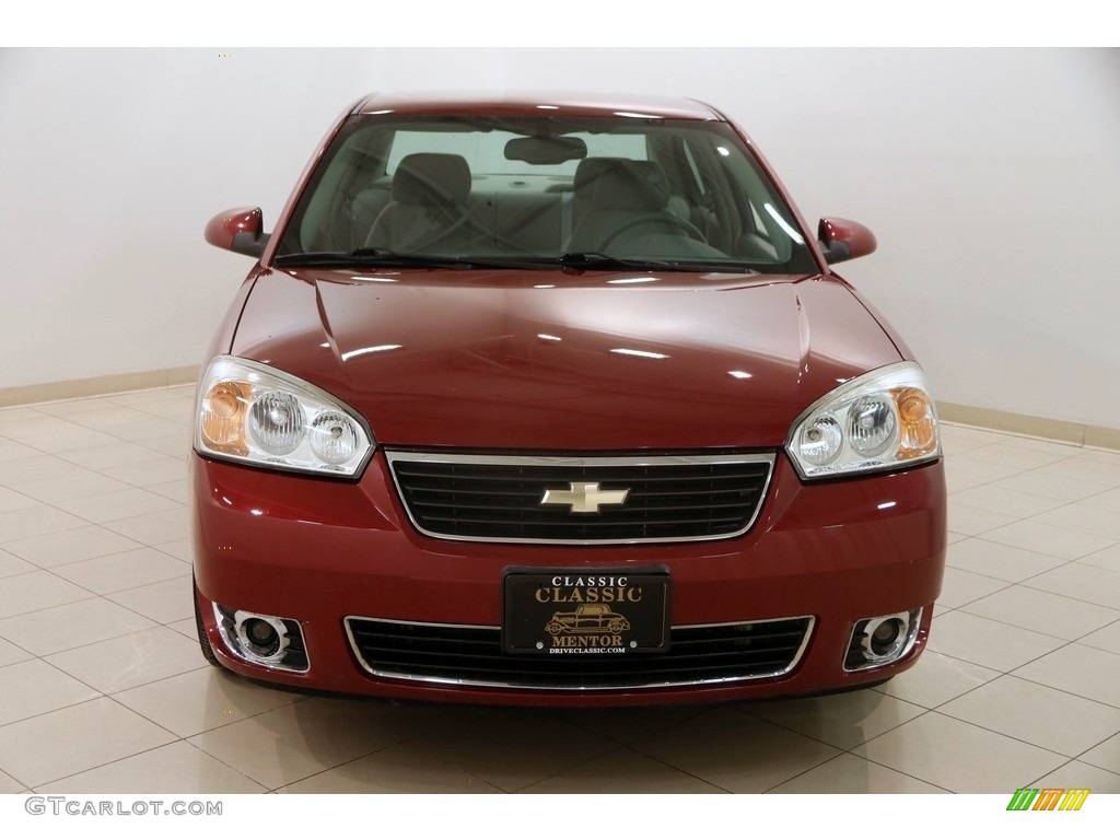 2007 Malibu LT Sedan - Sport Red Metallic / Titanium Gray photo #2