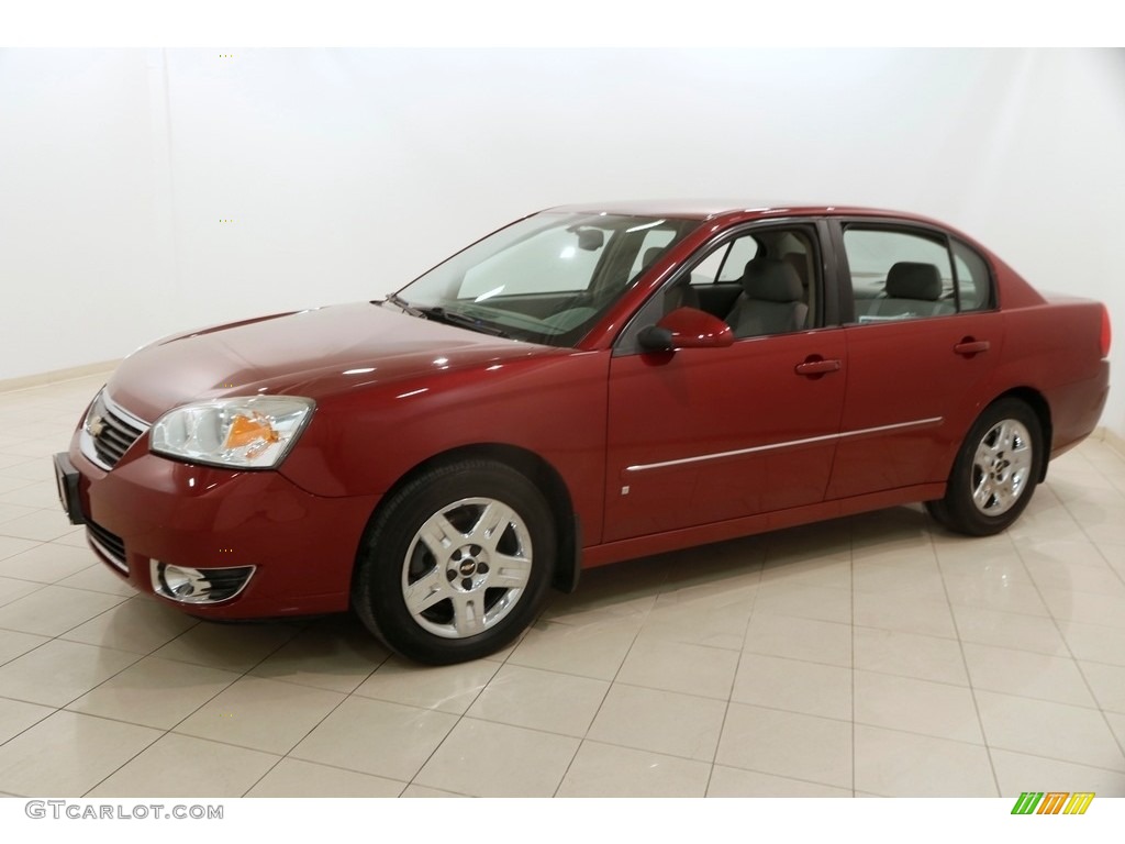2007 Malibu LT Sedan - Sport Red Metallic / Titanium Gray photo #3