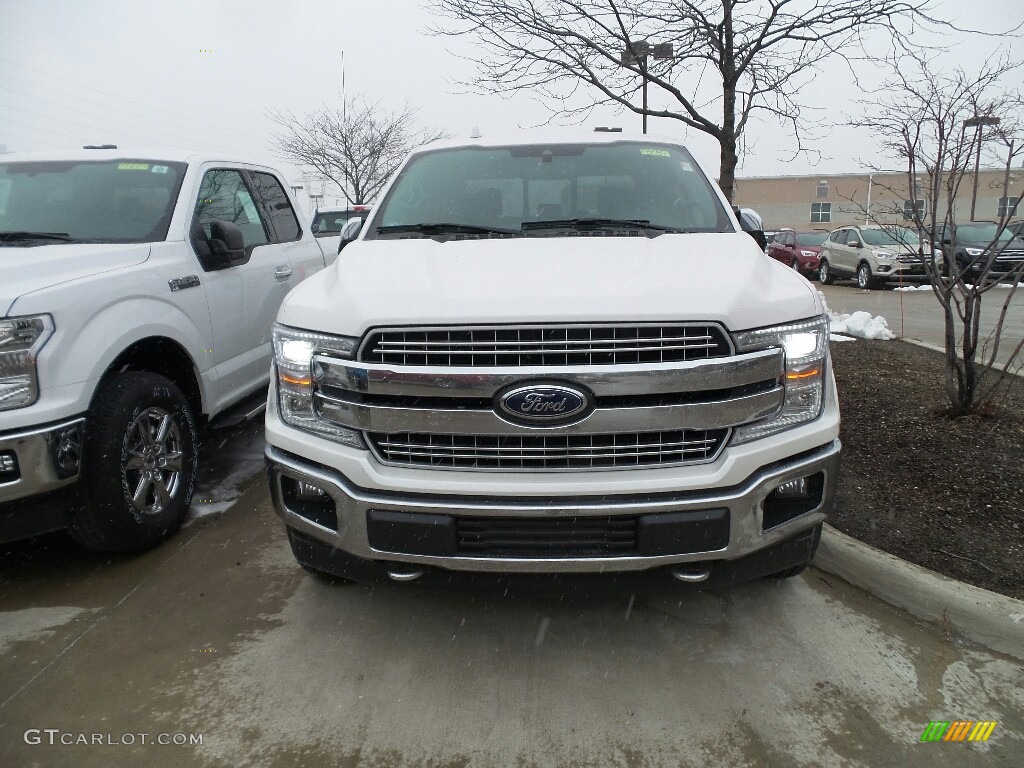 2018 F150 Lariat SuperCrew 4x4 - White Platinum / Black photo #2