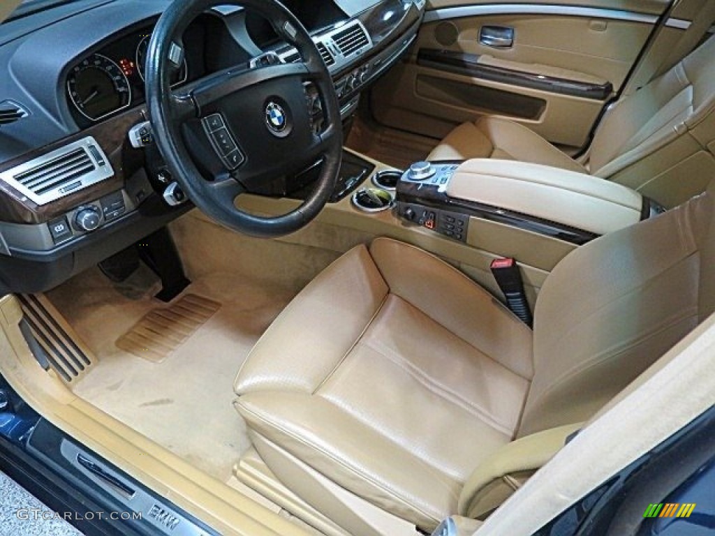 2007 7 Series 750Li Sedan - Monaco Blue Metallic / Beige photo #12
