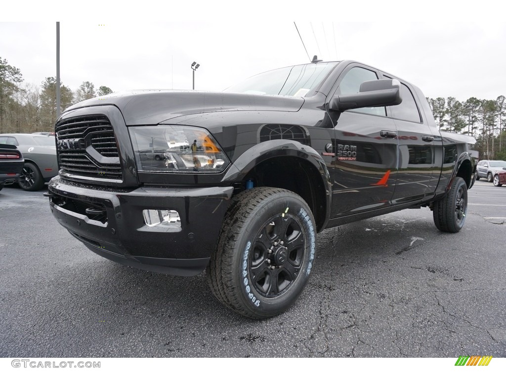 Brilliant Black Crystal Pearl 2018 Ram 2500 Big Horn Mega Cab 4x4 Exterior Photo #125977652