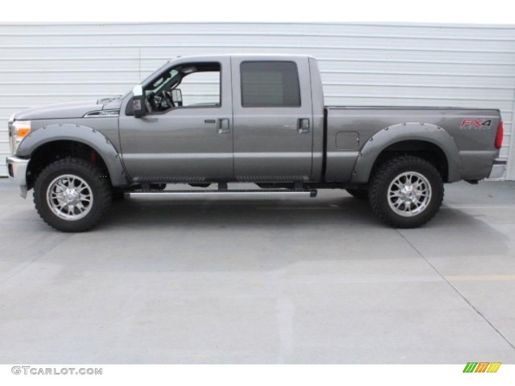 2012 F250 Super Duty Lariat Crew Cab 4x4 - Sterling Grey Metallic / Black photo #8