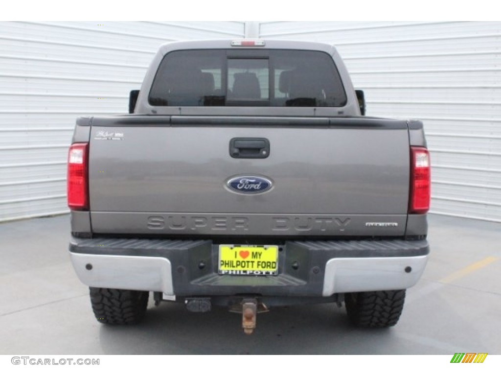 2012 F250 Super Duty Lariat Crew Cab 4x4 - Sterling Grey Metallic / Black photo #10