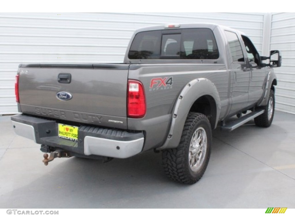 2012 F250 Super Duty Lariat Crew Cab 4x4 - Sterling Grey Metallic / Black photo #11