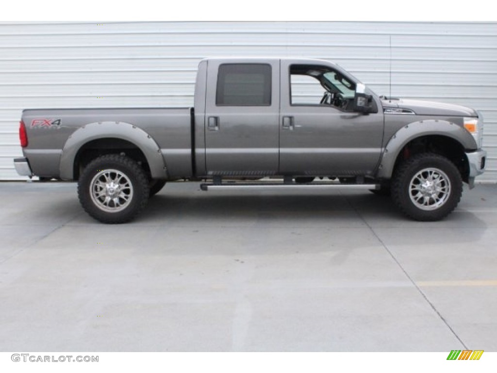 2012 F250 Super Duty Lariat Crew Cab 4x4 - Sterling Grey Metallic / Black photo #12