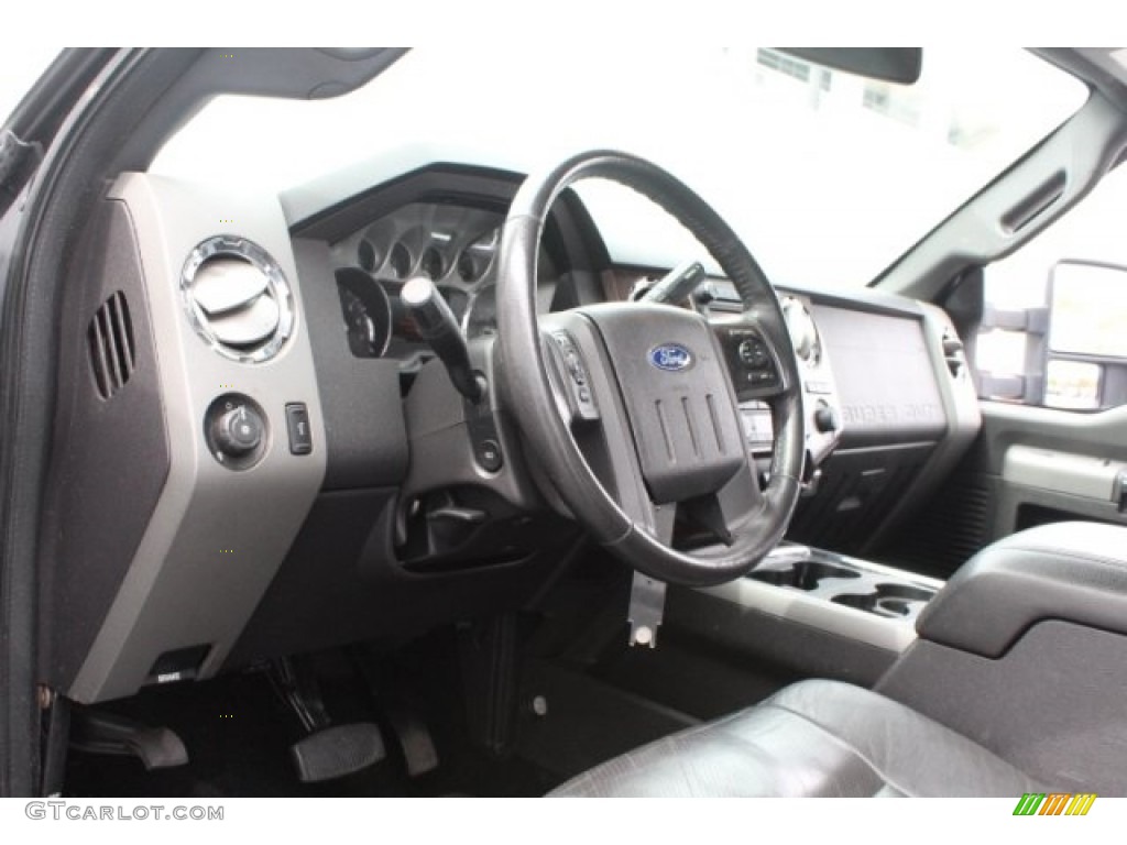2012 F250 Super Duty Lariat Crew Cab 4x4 - Sterling Grey Metallic / Black photo #16