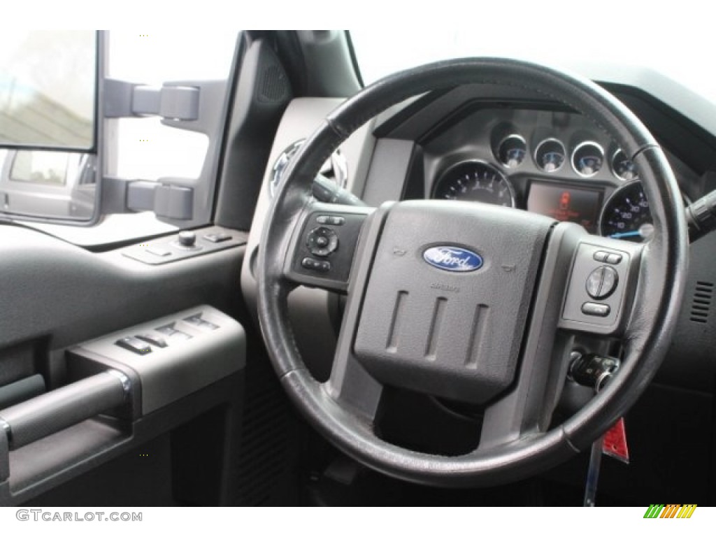 2012 F250 Super Duty Lariat Crew Cab 4x4 - Sterling Grey Metallic / Black photo #29